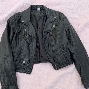 Faux Leather Motorcycle Jacket!